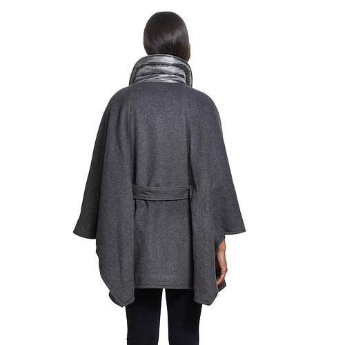 Melange Gray Quilted Cape M35603