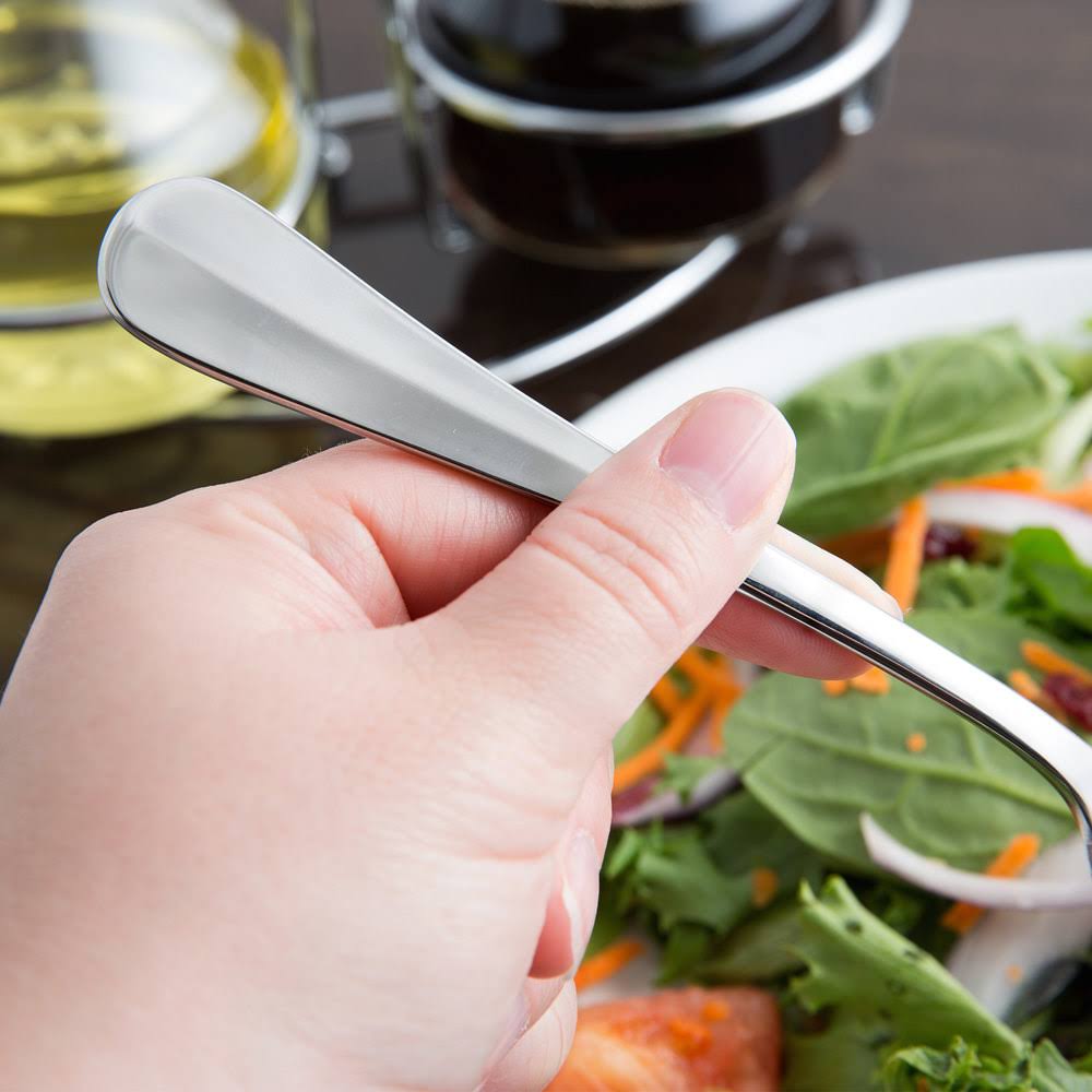 18/0 Stainless Steel Salad Fork - 36/Case W534955