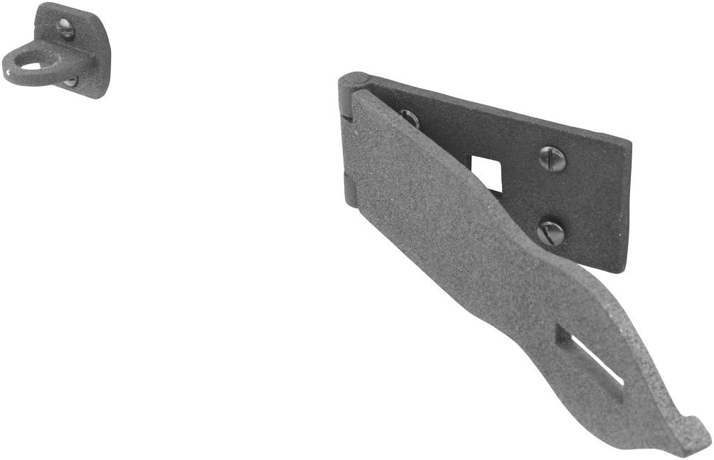 Black Wrought Iron Hasp Lock 8.5 X 1.75 Powder Coated Pack of 10 O52765