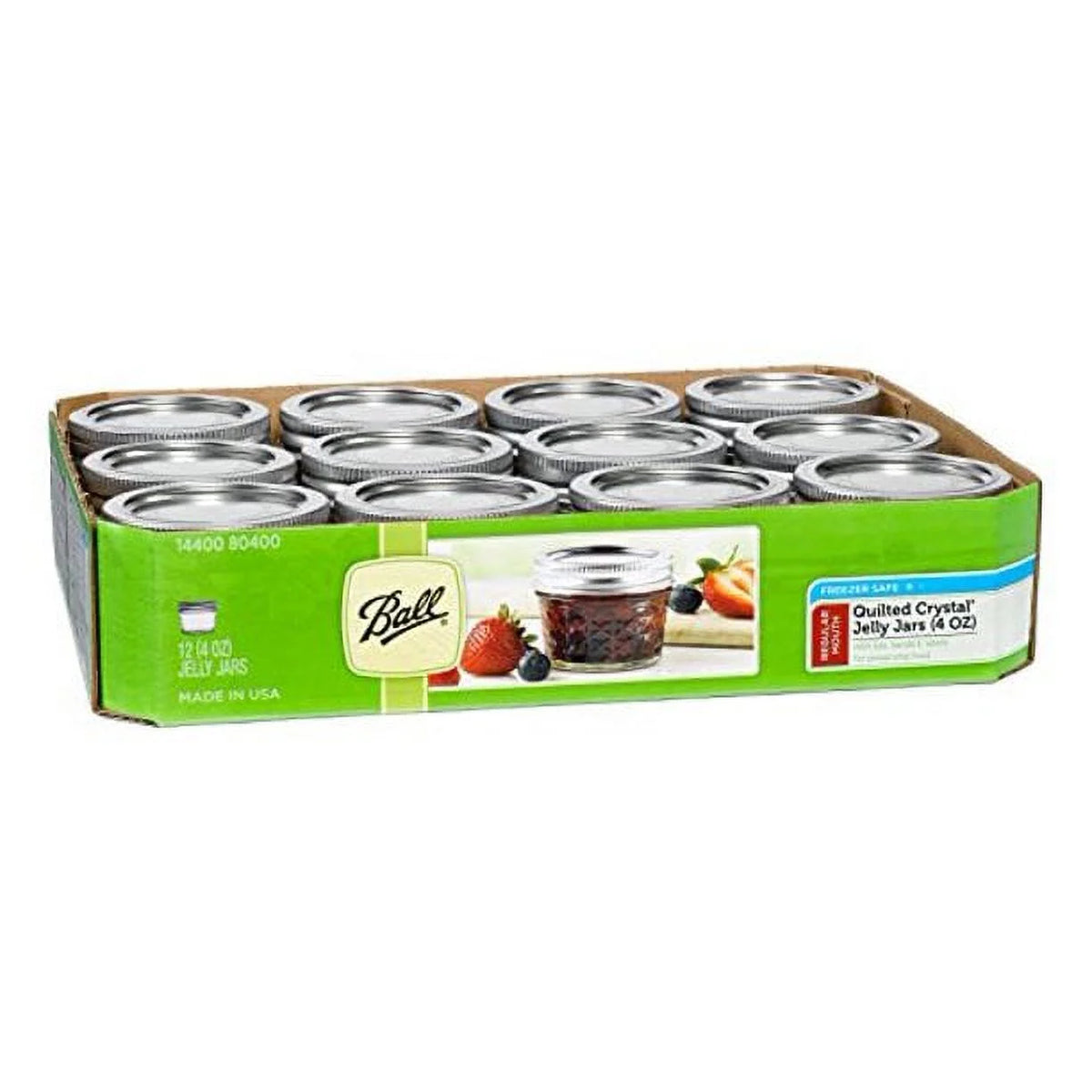 4oz Quilted Jelly Jars with Lids and Bands, Set of 12 N5279