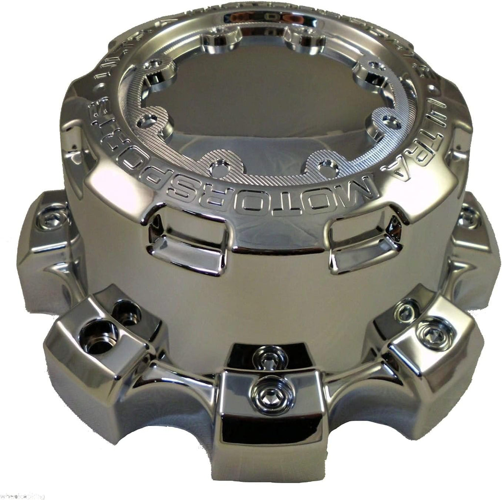 8 Lug Chrome Wheel Center Caps with Screws Z774