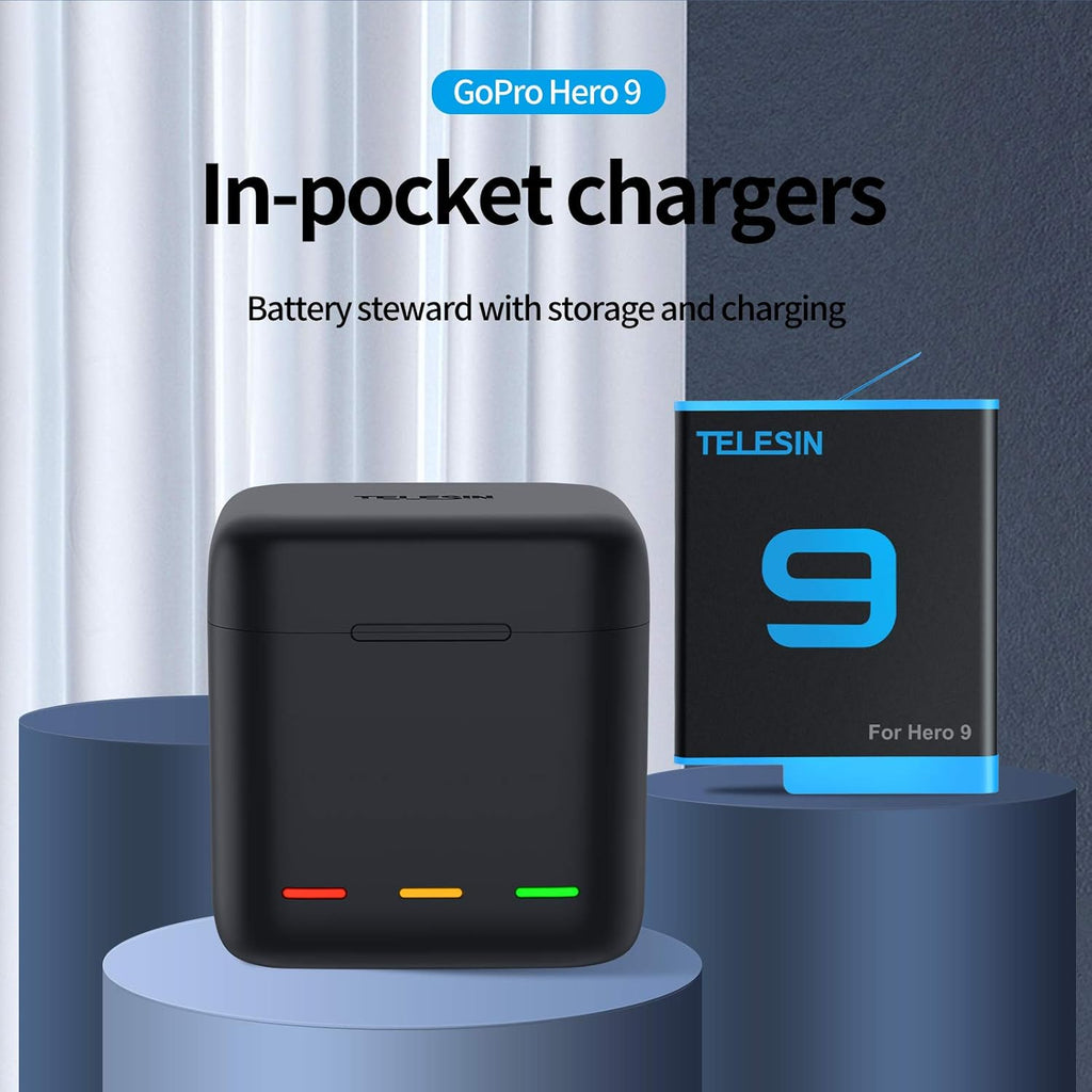 3-Pack Batteries and USB Quick Charger with Silicone Case Lens Screen Protector E472360