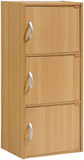 3 Shelf 3 Door Bookcase in Beech W471
