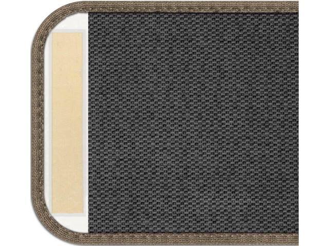 Set of 12 Adhesive Carpet Stair Treads - Pebble Beige - 8 in. x 30 in. U9377