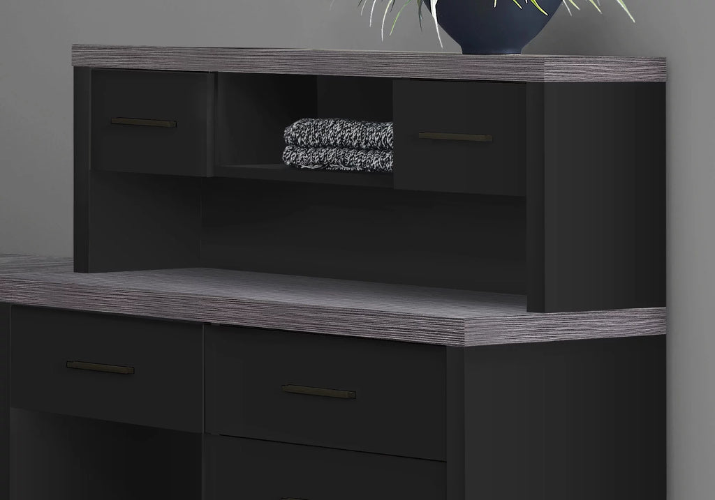 Black And Grey L Shape Computer Desk A770834