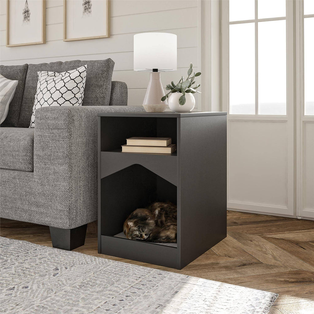Black Cat House End Table W9881