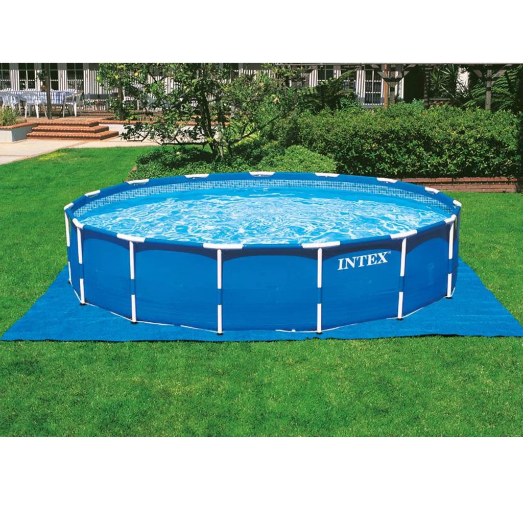 18ft x 48in Metal Frame Swimming Pool Set with Pump & Filter B393465