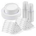 Gold Disposable Plastic Dinnerware Set of 50 R4831