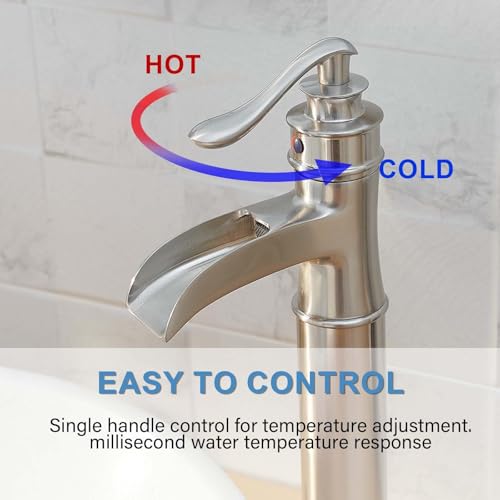 Brushed Nickel Brass Vessel Sink Faucet F408154