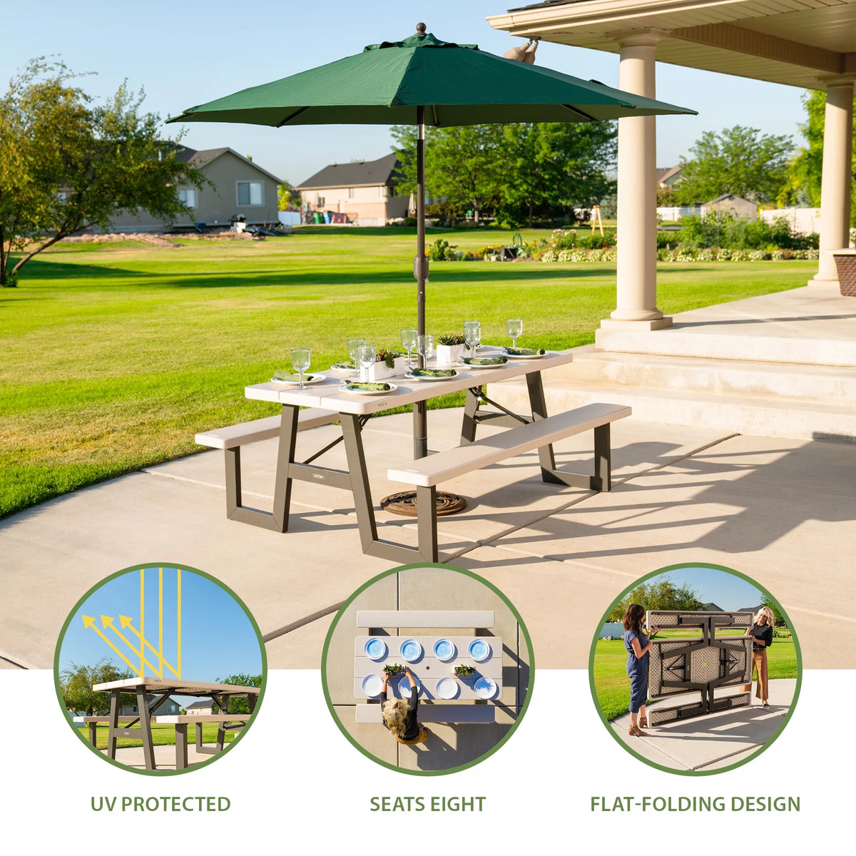 6-Foot HDPE Folding Picnic Table H42893