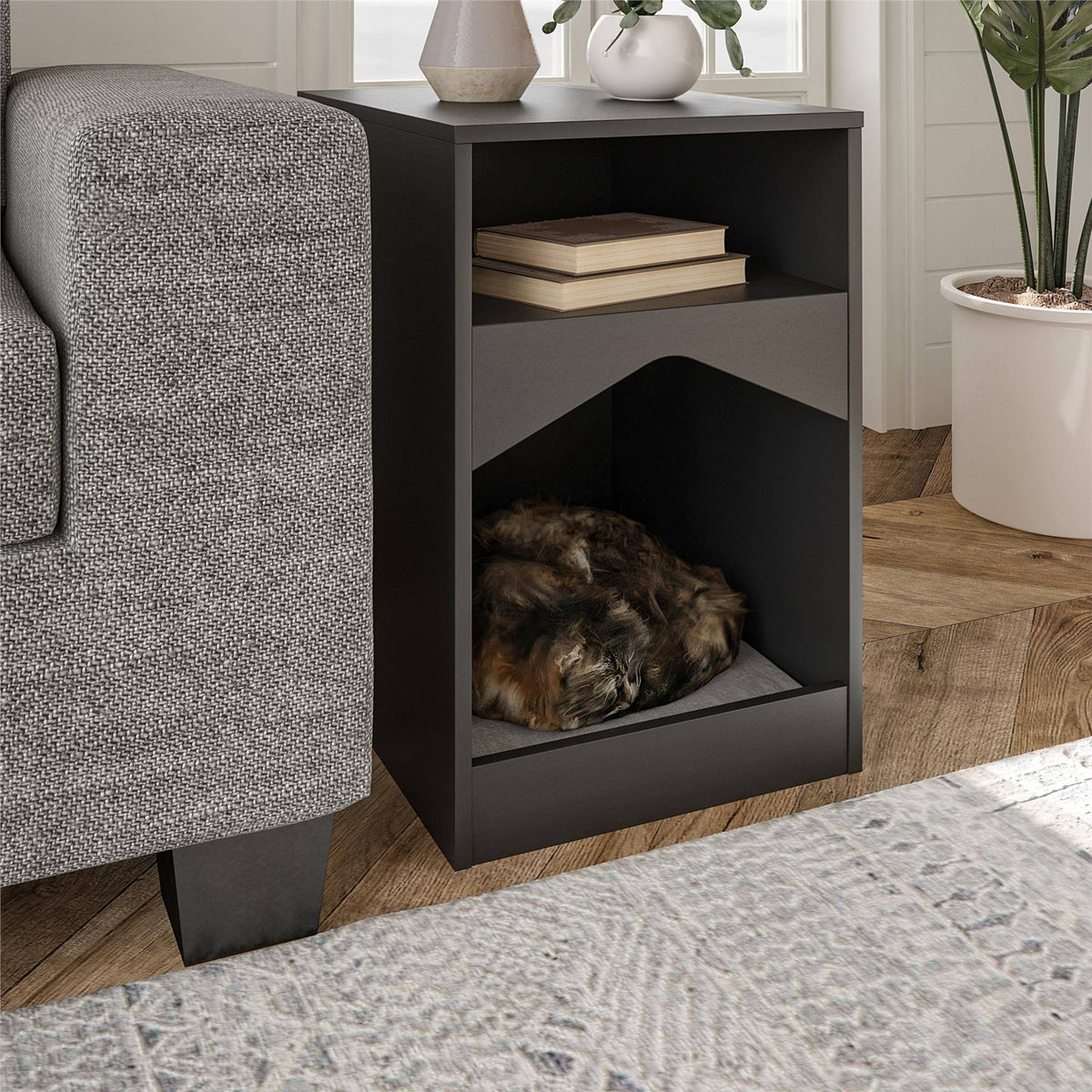 Black Cat House End Table W9881