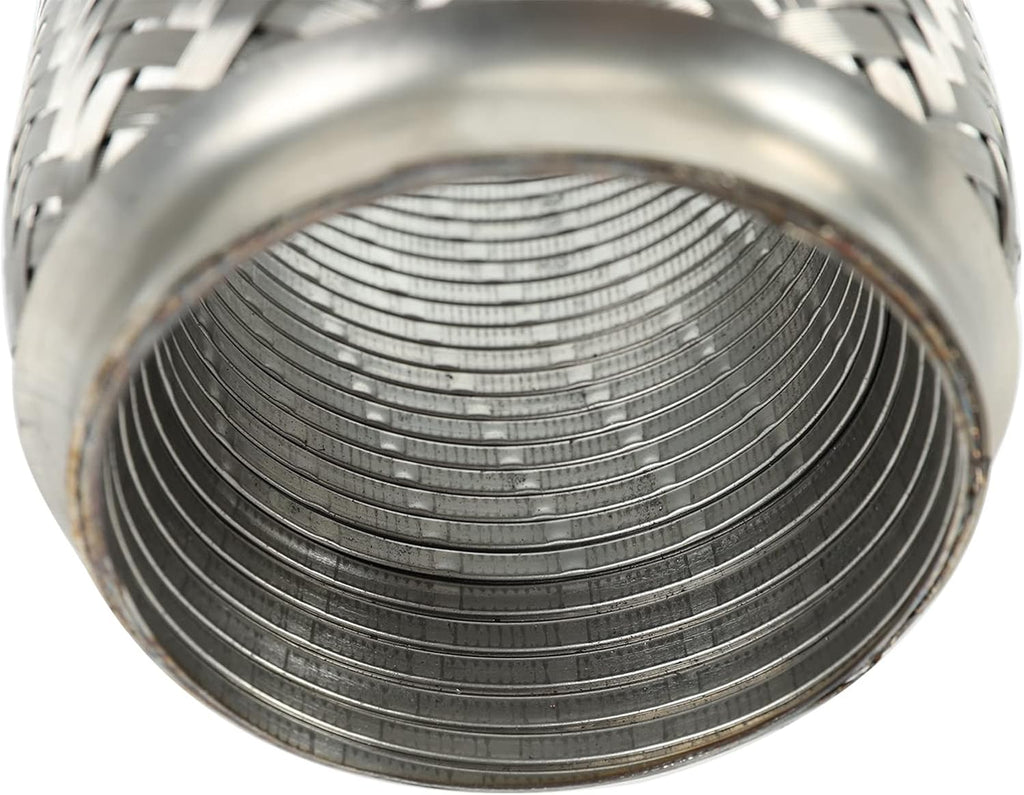2PCS Stainless Steel Exhaust Flex Pipe Double Braid 3.5" x 6" Long Heavy Duty R86728