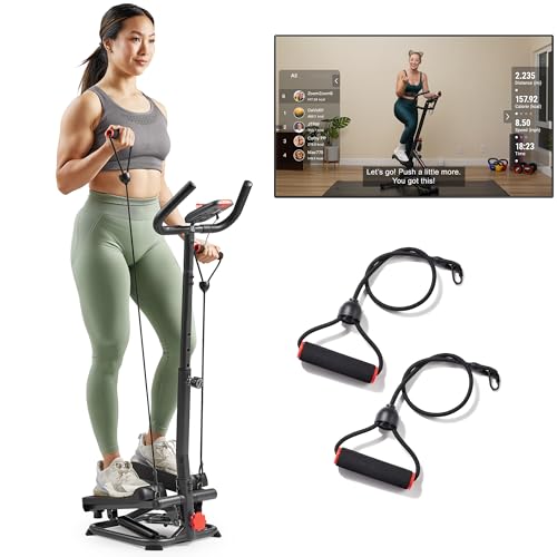 2-in-1 Smart Stepper Machine with Handlebar and Resistance Bands B978911
