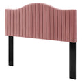 Pink Velvet Tufted Twin Size Headboard E79510