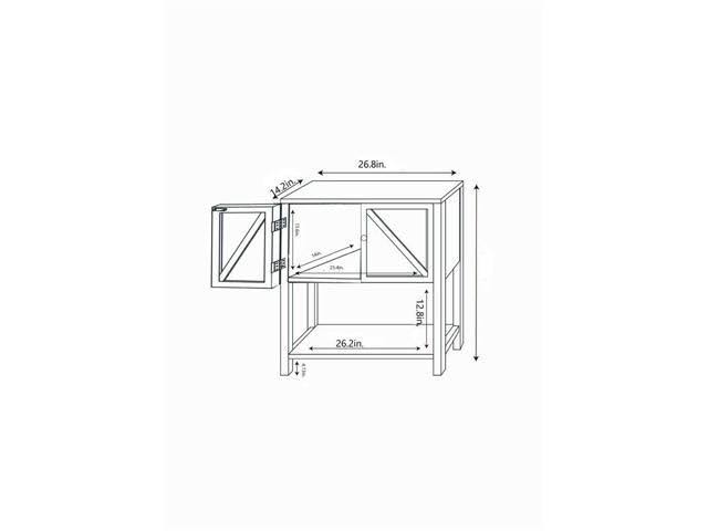 Wood Farmhouse Storage Cabinet R478