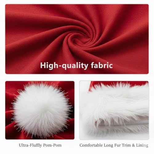 Plush Santa Hat 6 Pack Z7529