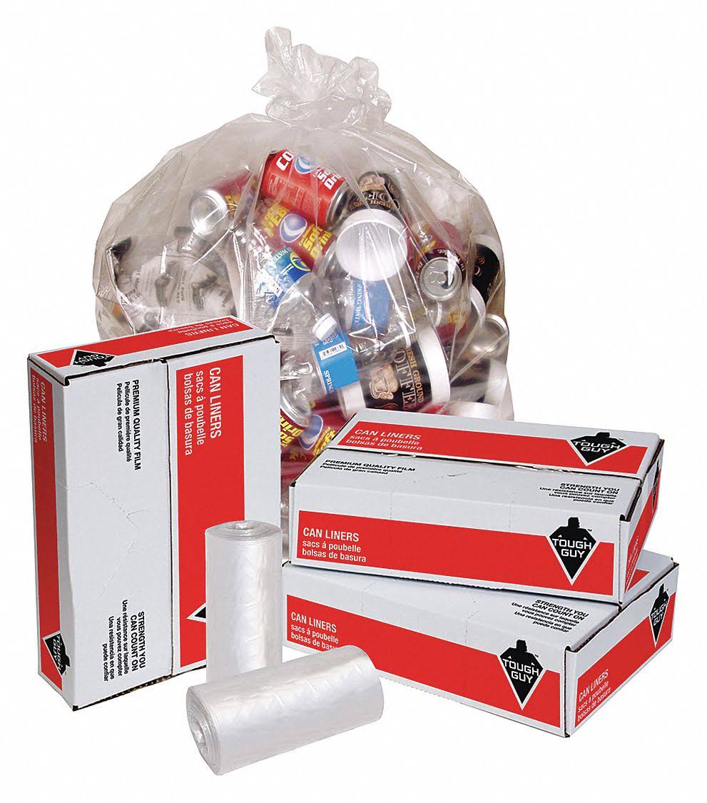 55 Gal. Clear Recycled Trash Bag Z40374