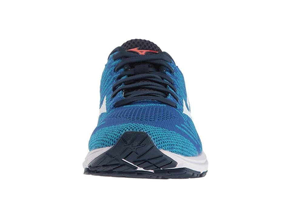 Men's Waveknit R2 Running Shoe, Nautical Blue-Red Orange, Size 8 V8894