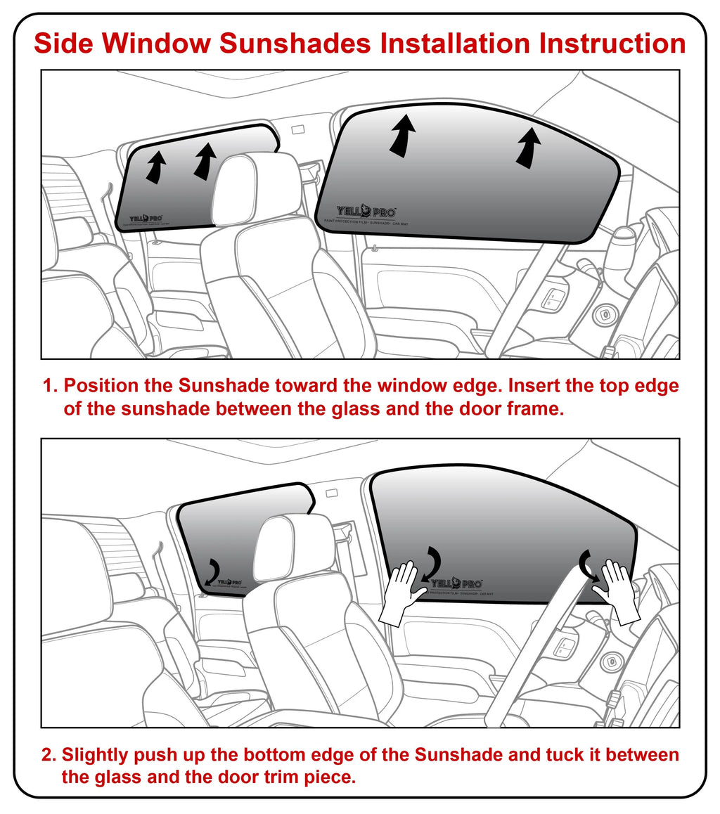 Set of 2 Front Row Sunshades for Jeep Wrangler T3743
