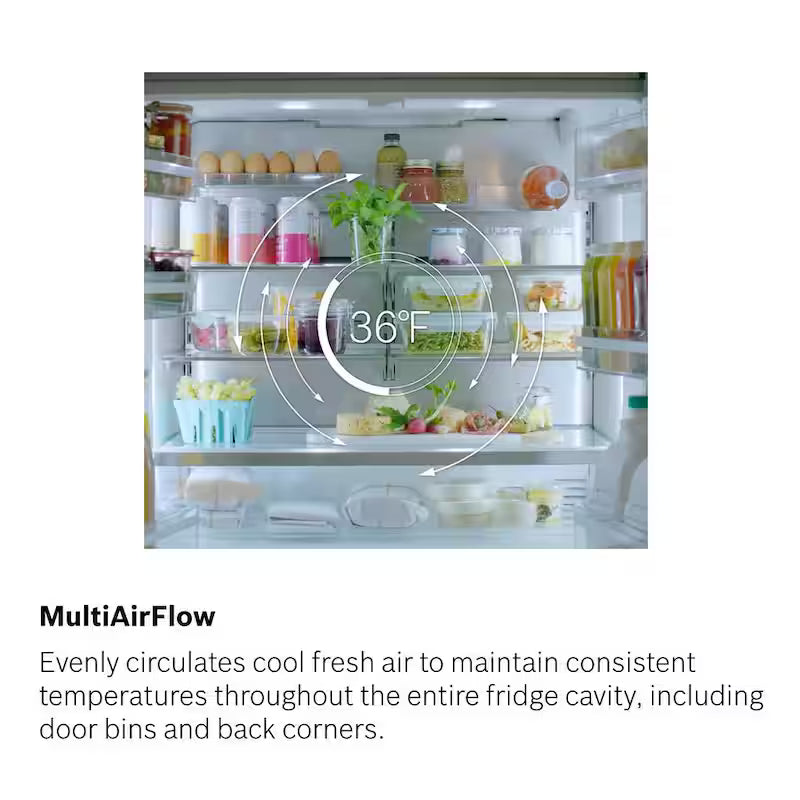 36 in. 21 cu ft Smart Counter Depth French Door Refrigerator in Stainless Steel Q89800
