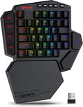 Wireless One-Handed Mechanical Keyboard 42 Keys RGB Gaming Keypad Brown Switch E21891