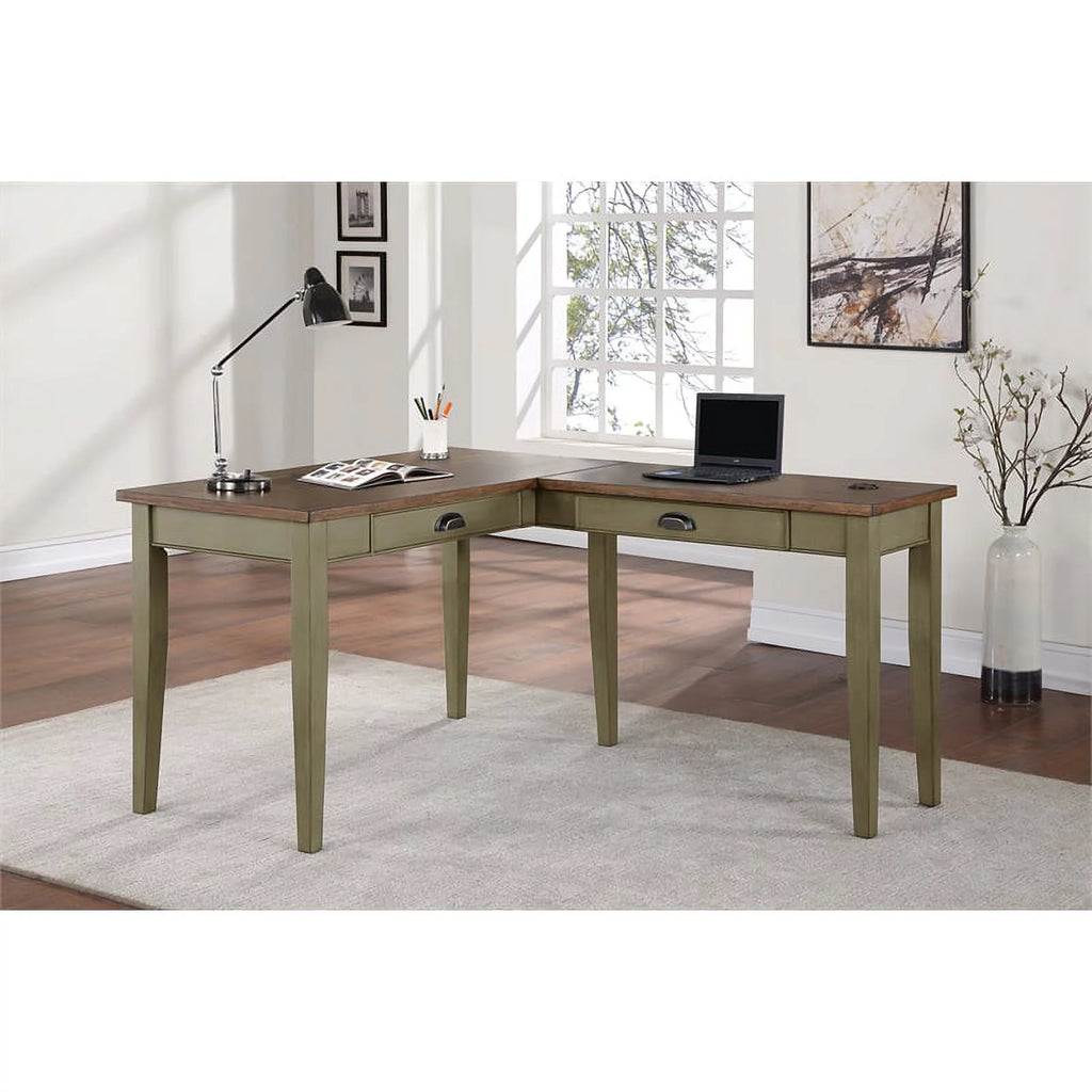 L-shaped Wood Writing Desk X814