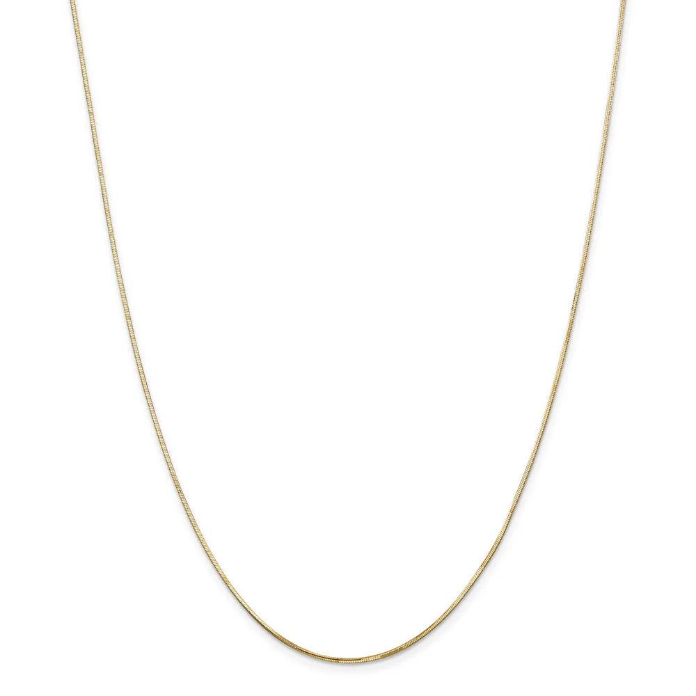 14kt Yellow Gold 1.2mm Octagonal Snake Chain 30 inch Lobster Clasp H548820