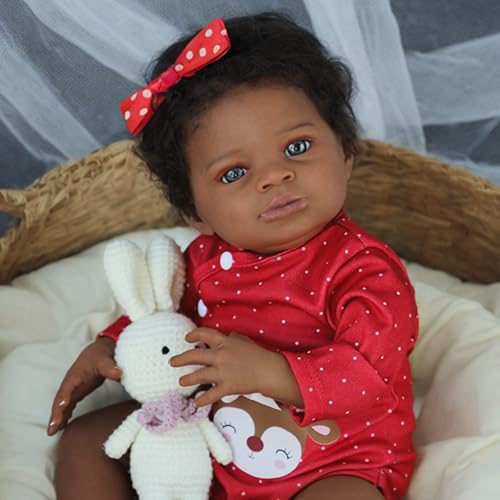 20 Inch African American Realistic Newborn Girl Doll E459