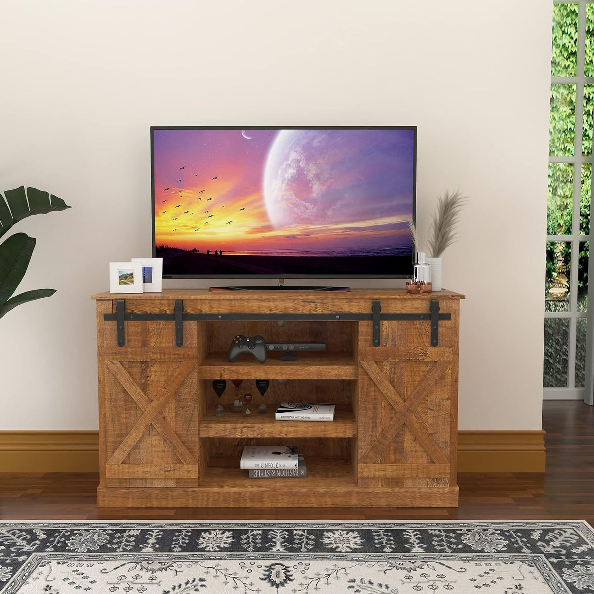 Warm White Wood TV Stand C73015
