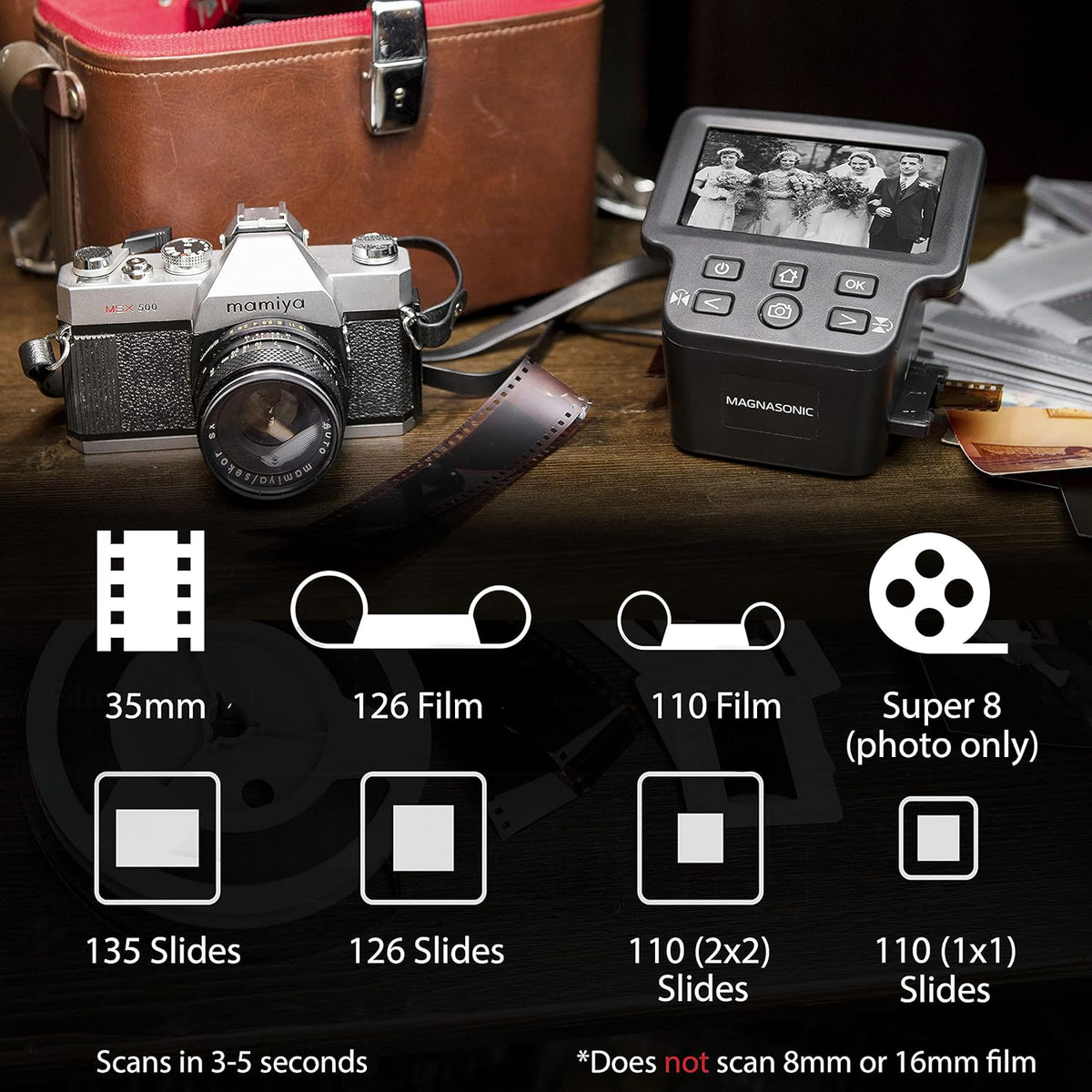 22MP Film Scanner with 5 Display & HDMI Z6474