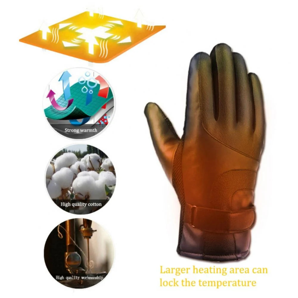 USB 3 Mode Heated Thermal Waterproof Touchscreen Gloves T675