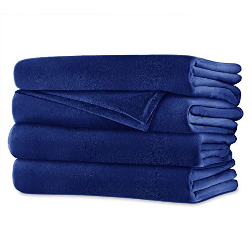 Queen Size Velvet Plush Heated Blanket with 2 Digital Controllers D726419