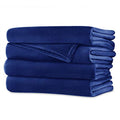Queen Size Velvet Plush Heated Blanket with 2 Digital Controllers D726419