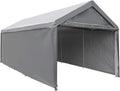 10 x 20 ft Heavy Duty Carport with Removable Sidewalls & Doors E592