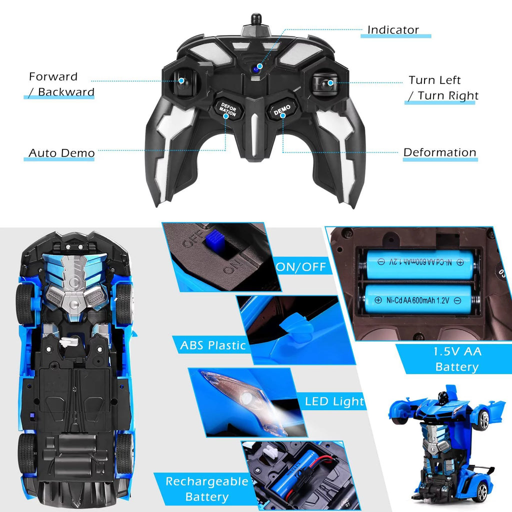 2-in-1 Transform Robot RC Racing Car, 1:18 Scale S8274