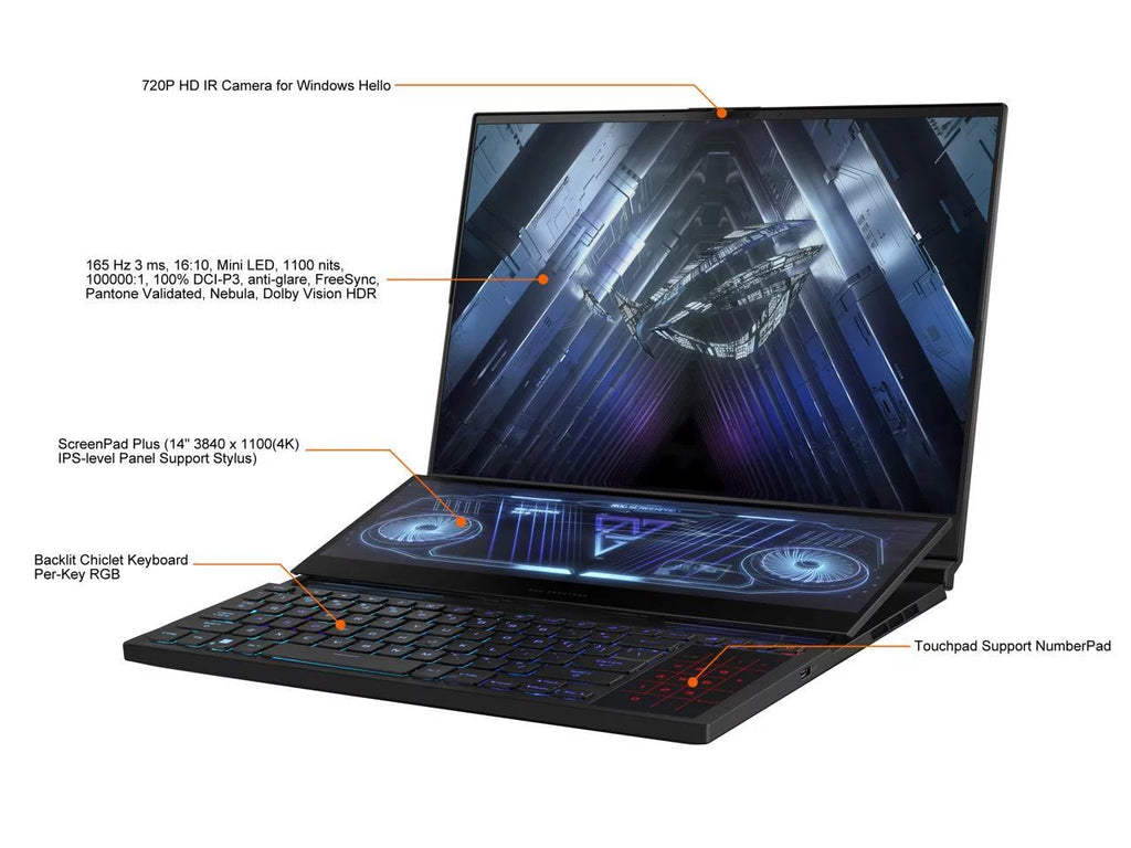 16" 165Hz QHD Gaming Laptop, RTX 3070 Ti, Ryzen 9 6900HX, 32GB DDR5, 1TB SSD X32296