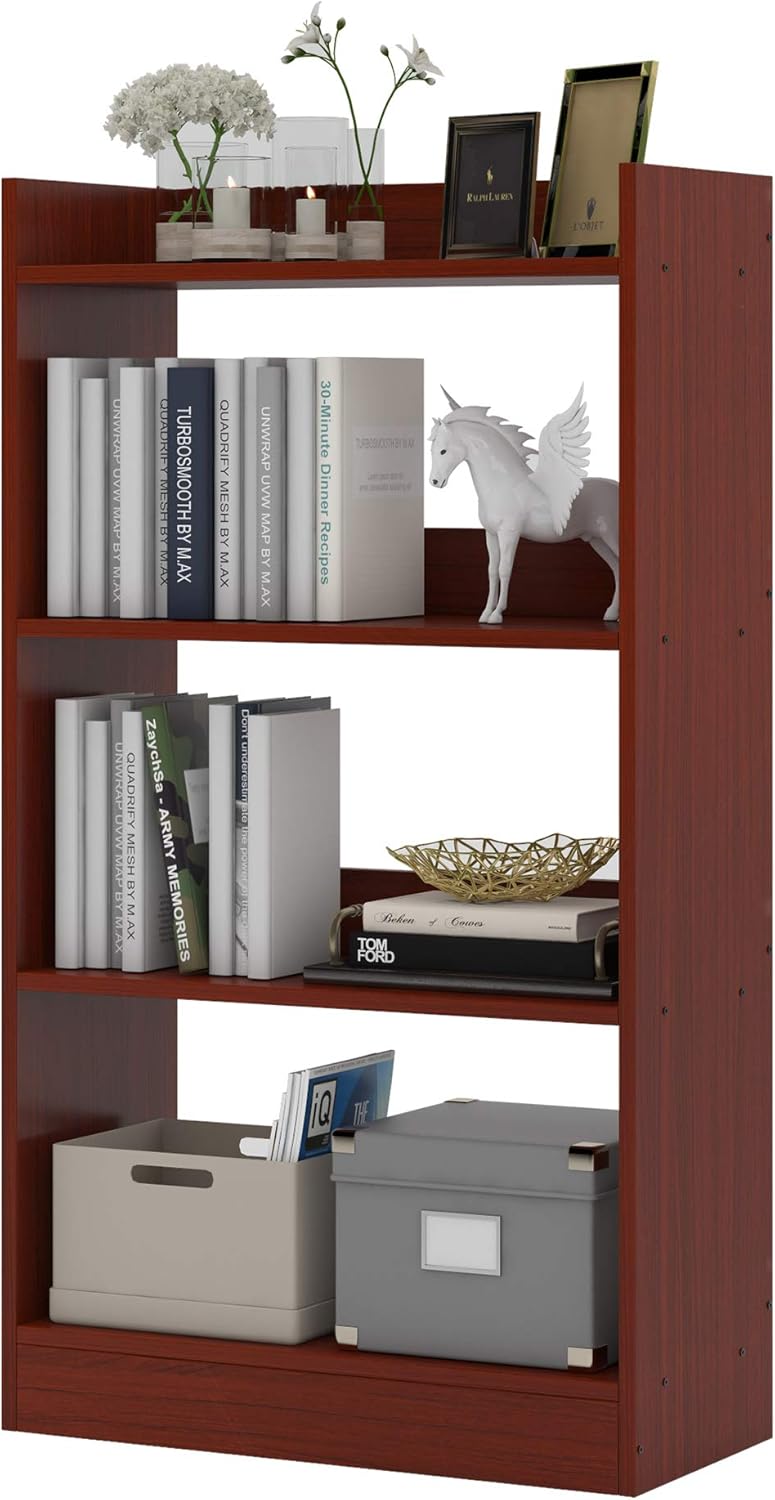 4 Tier Light Walnut Brown Bookshelf A225