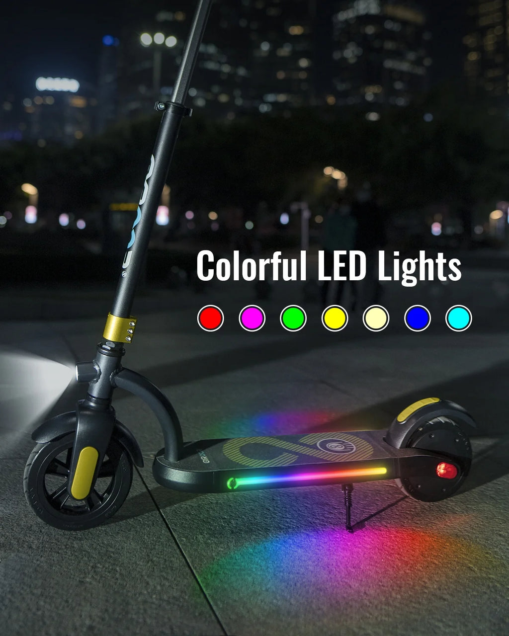 Kids Electric Scooter with 180 Motor & LED Display, Adjustable Speed and Height, 10 Mph I538624