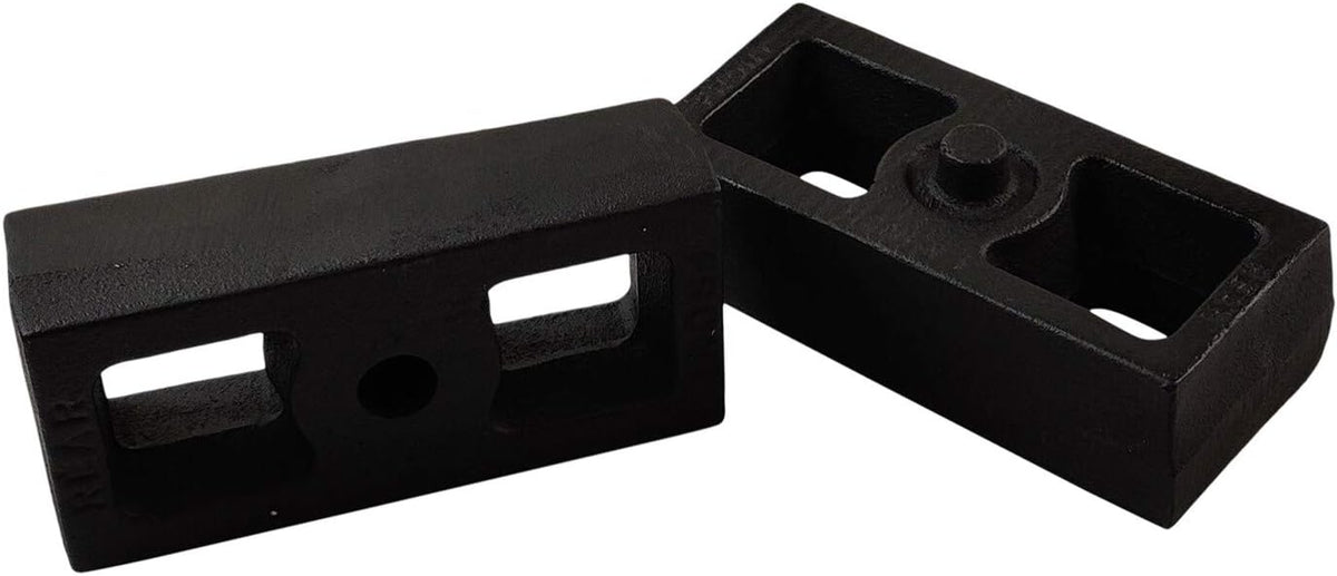 1.5 Rear Suspension Lift Cast Iron Blocks with 12.5 Square Leaf Spring Axle U Bolts M63353