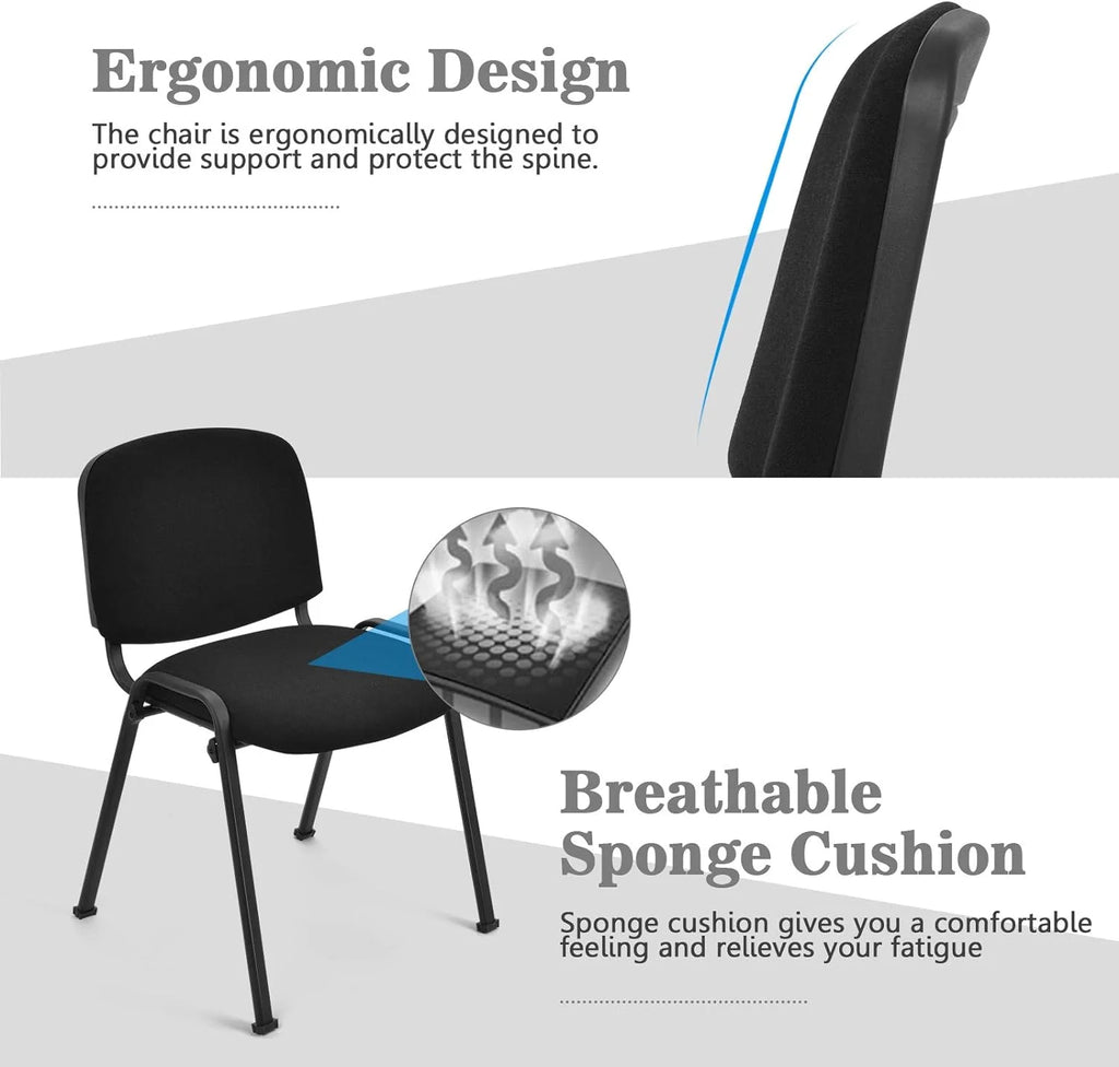 5 PCS Ergonomic Stackable Office Chairs Set D68345
