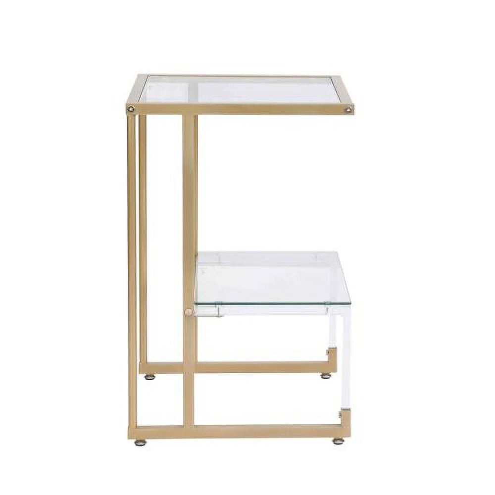 2-Tier Acrylic Glass Side Table A452561