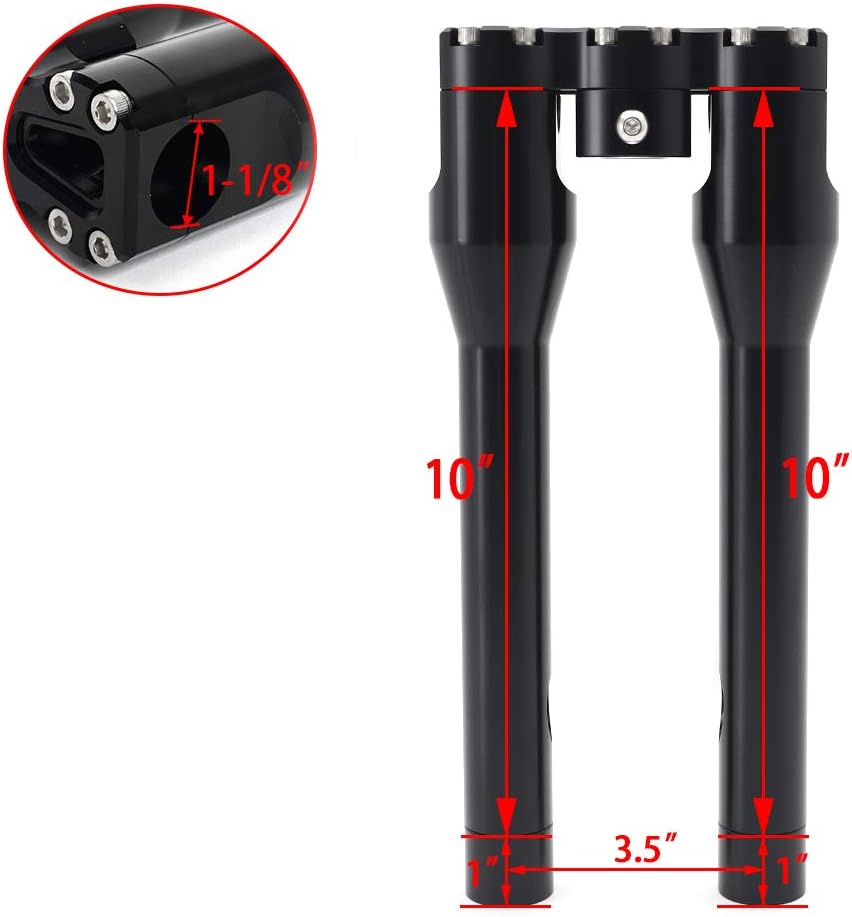 1 1/8" Club Style Handlebars with 10" or 11" Bar Risers X6400