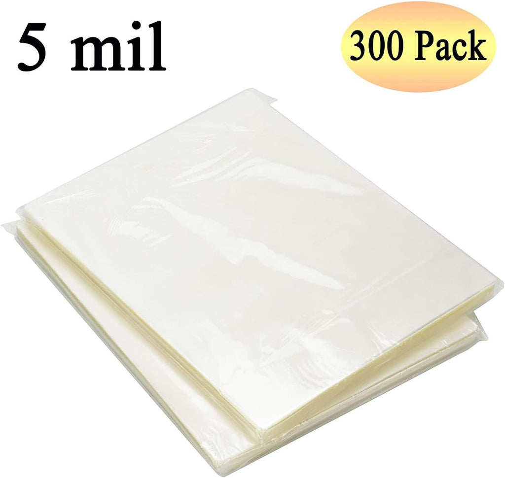 Thermal Laminating Pouches 8.9 x 11.4-Inches Letter Size 5 mil 300 Pack Clear Round Corner E632