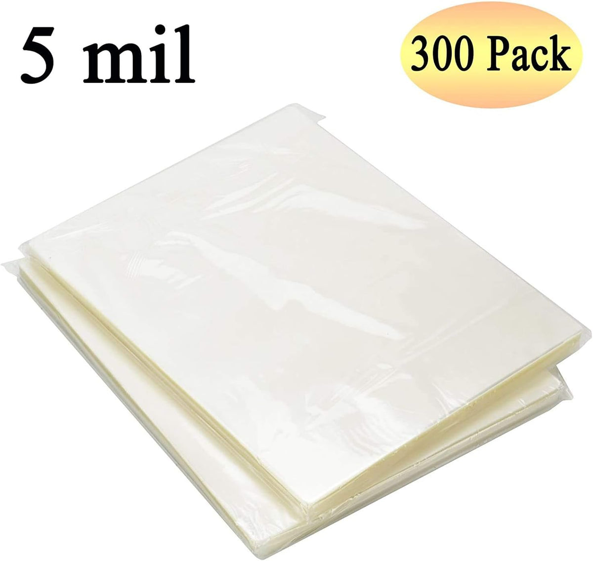 Thermal Laminating Pouches 8.9 x 11.4-Inches Letter Size 5 mil 300 Pack Clear Round Corner E632