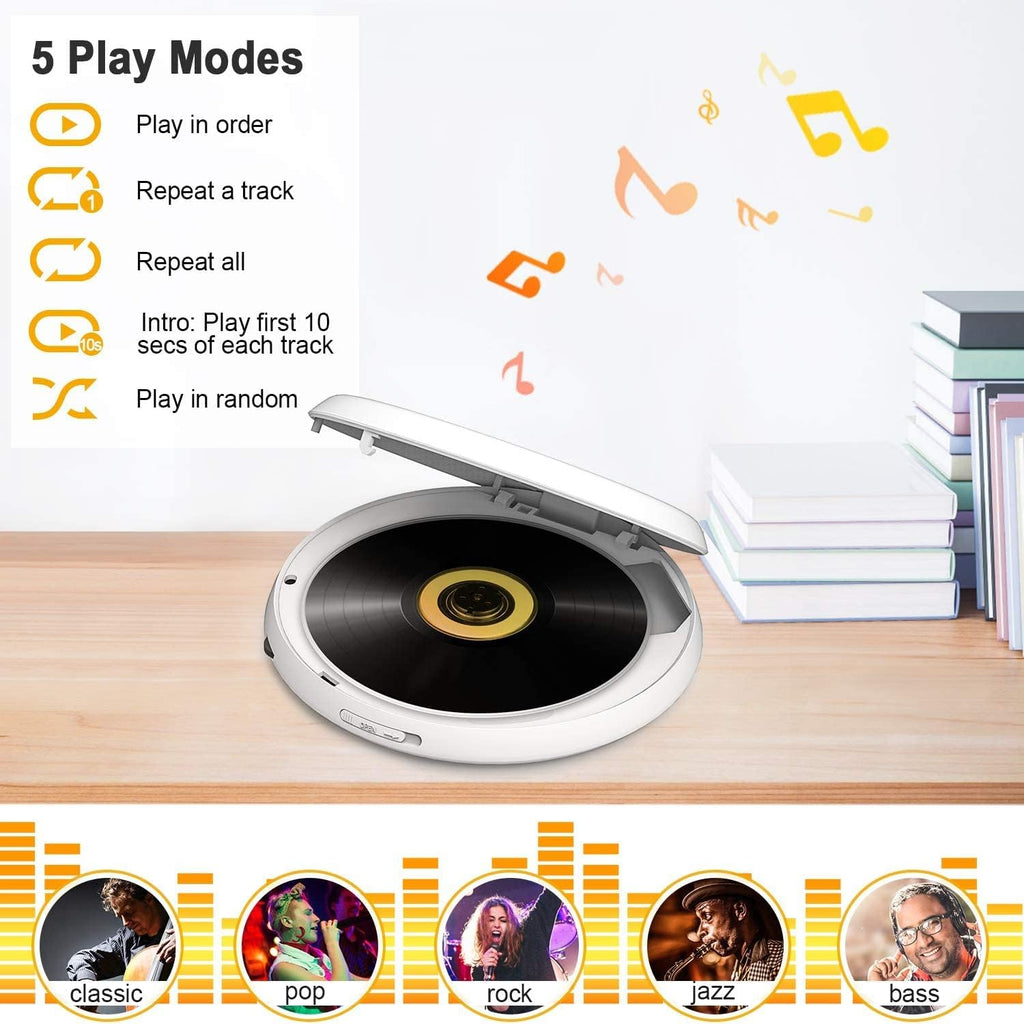 Portable CD Player with Bluetooth, LCD Display, Pack of 2 K14049