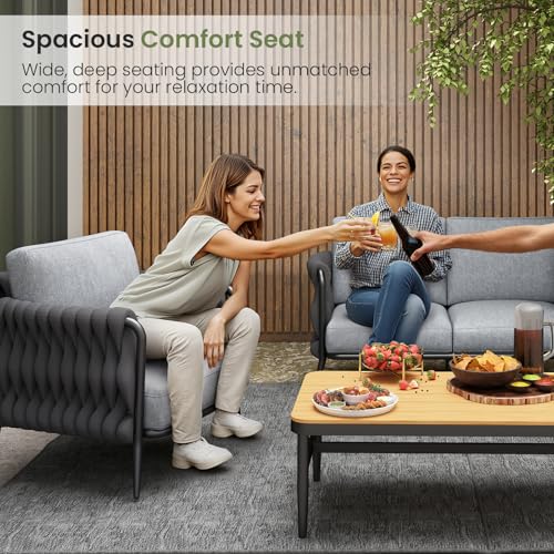 6-Piece Outdoor Patio Furniture Set with Coffee Table C8621