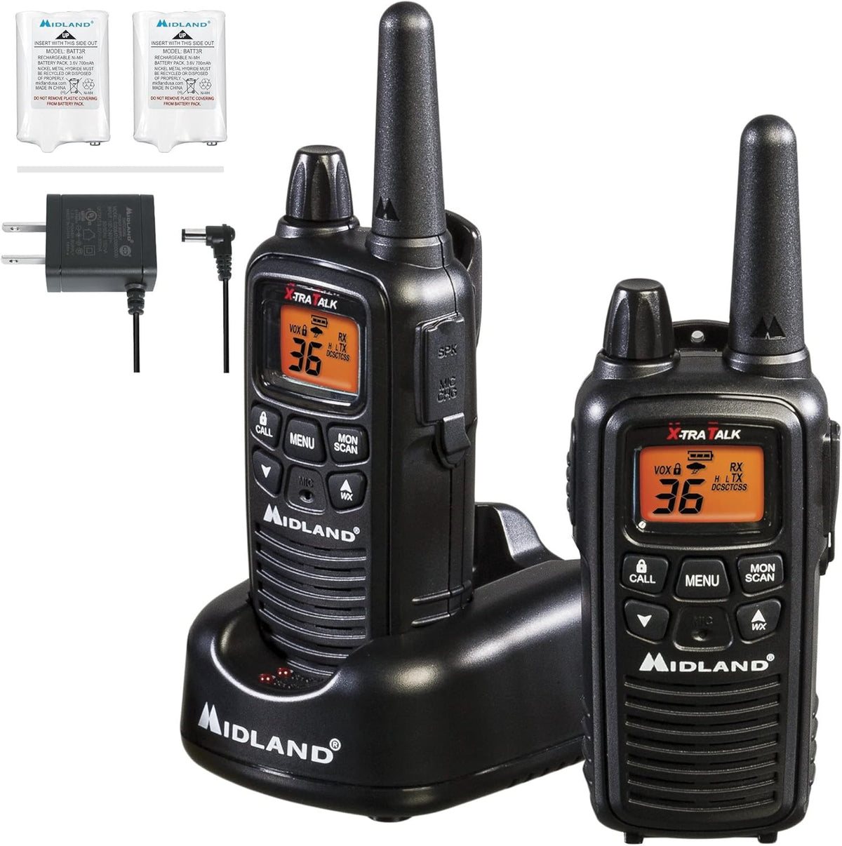 36 Channel FRS Two-Way Radio Walkie Talkie (Pair Pack) (Black) Z565333