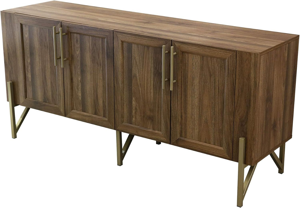 Walnut Mid Century TV Stand Media Console J11799