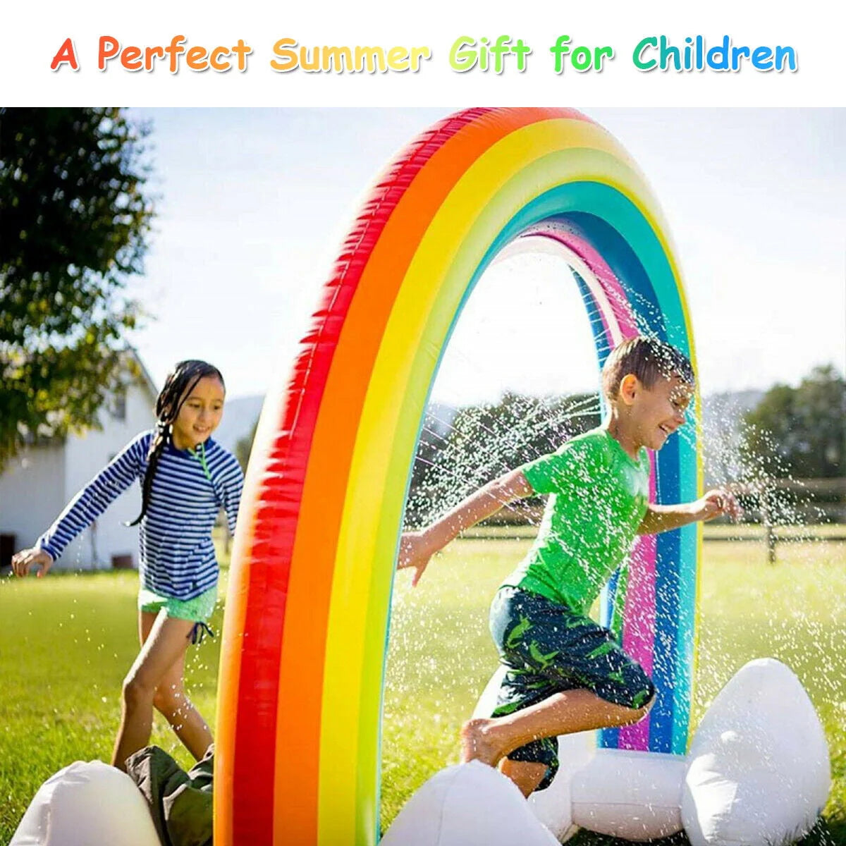 Inflatable Rainbow Sprinkler Water Toy B571139