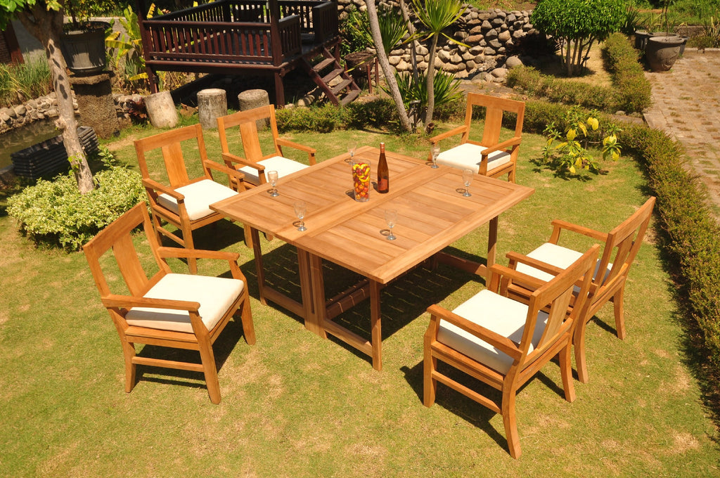 Grade-A Teak 7 Pc 6 Seater Dining Set P75451